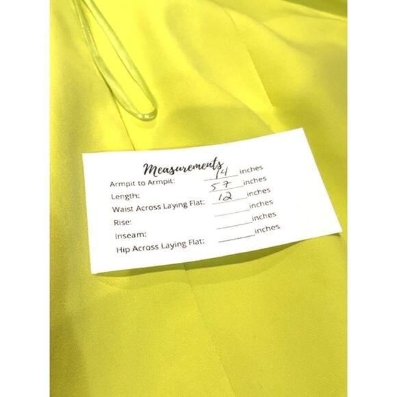 Aidan Mattox Fluorescent Yellow One-Shoulder Column Gown with Side Cut Out – 0 - Picture 7 of 10